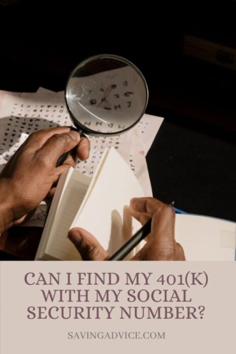 Find my 401k with social security number