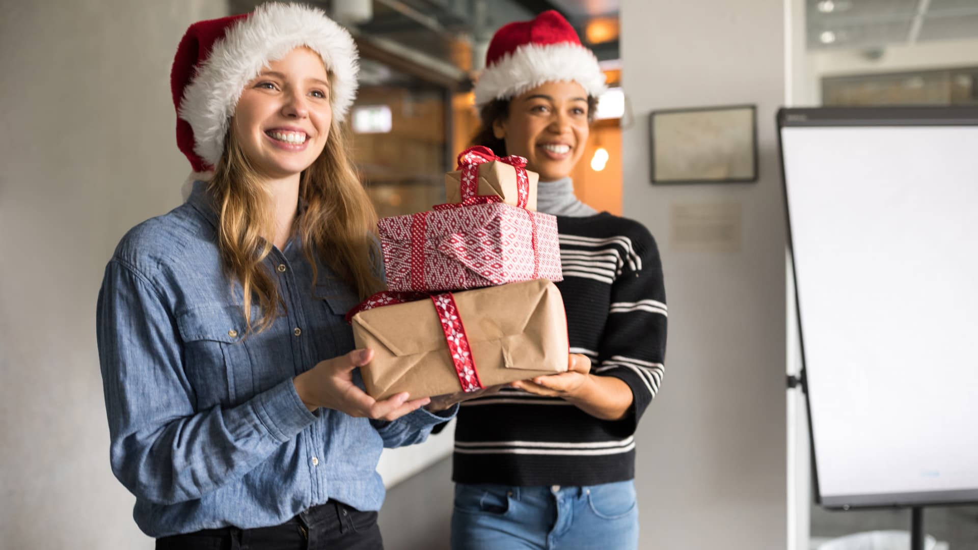 Should you buy a gift for your boss and co-workers for the holidays?