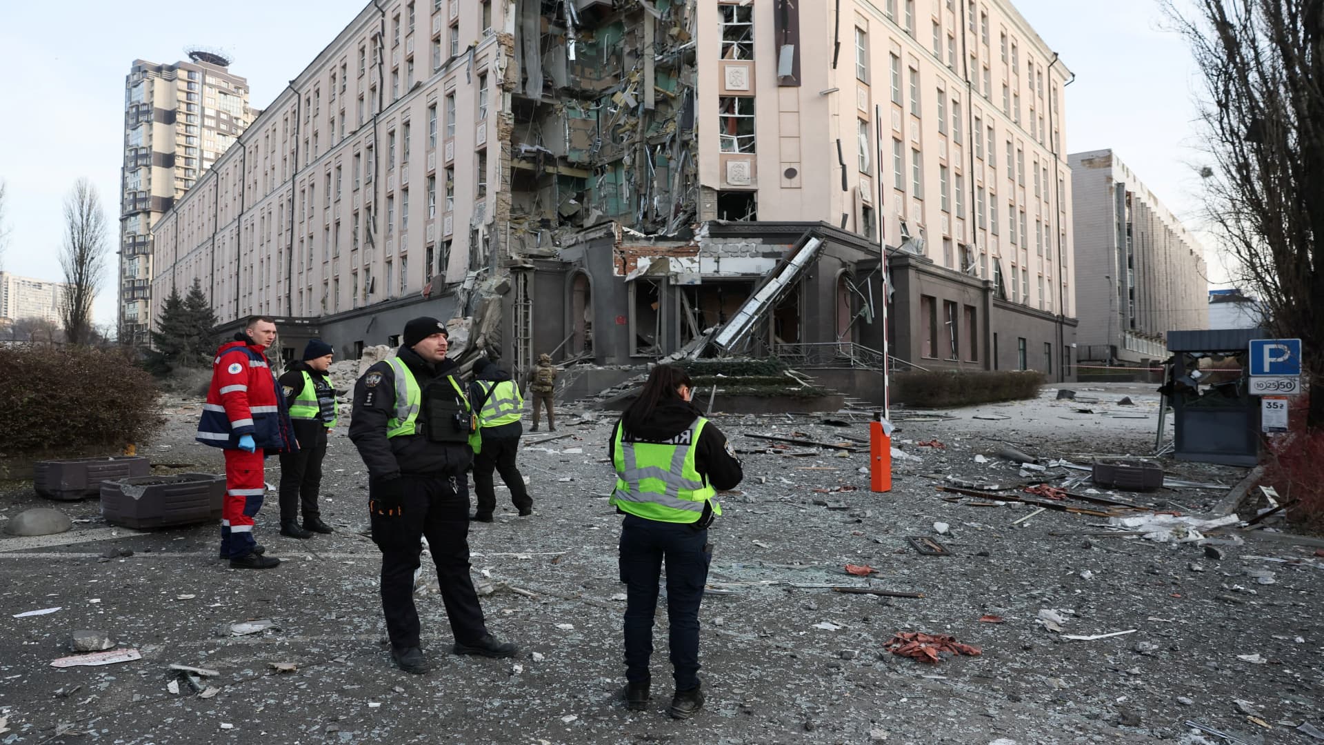 Blasts heard in Kyiv, around Ukraine in early hours of New Year's Day